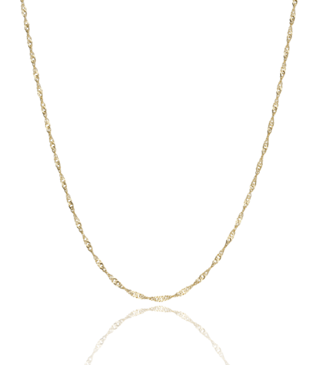 Cadena Singapur oro 18k 1mm