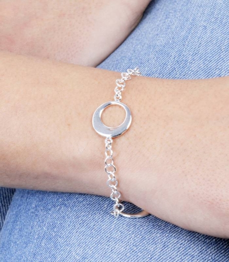 Pulsera "Hija de la Luna" en Plata de Primera Ley