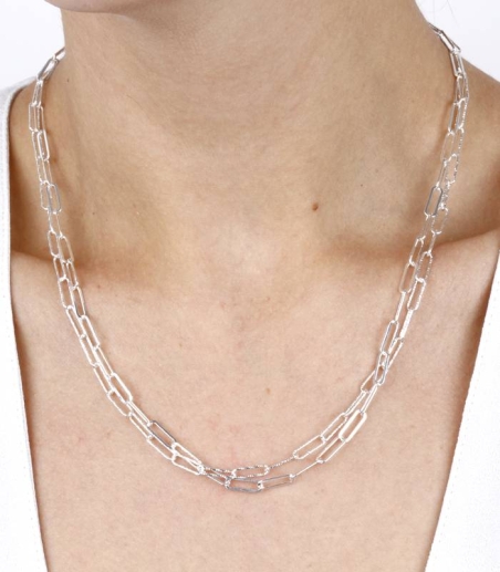 Collar "Doca" Doble Cadena Plata de Primera Ley