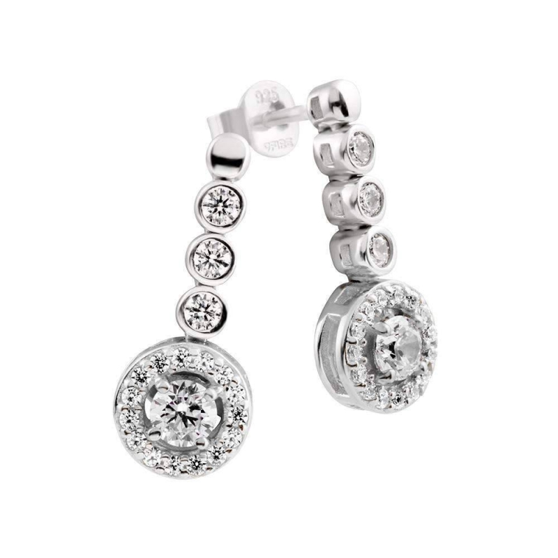 Pendientes Plata Circonitas Diamondfire 6216801582 Pendientes Plata Circonitas Diamondfire 6216801582