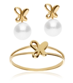 Conjunto "Spirit" oro 18k y perlas cultivadas