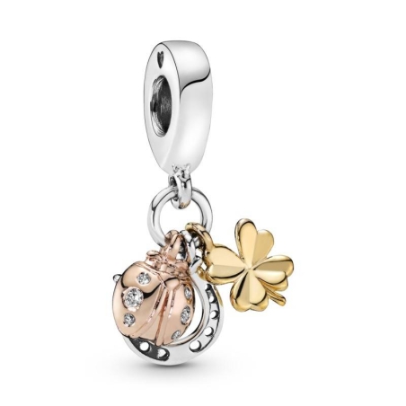 Charm colgante Pandora Herradura, trébol y mariquita 798717C01