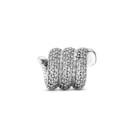 Charm Pandora en plata de ley Serpiente Enroscada Brillante 799099C01