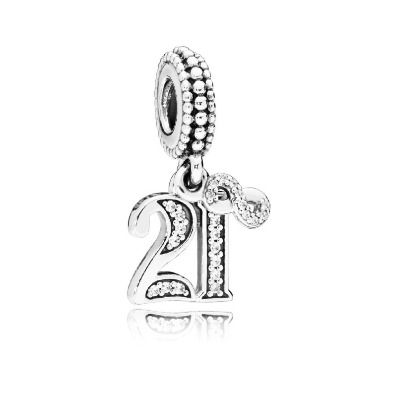 Charm Pandora colgante en plata de ley 21 Años de Amor 797263CZ Charm Pandora colgante en plata de ley 21 Años de Amor 797263CZ