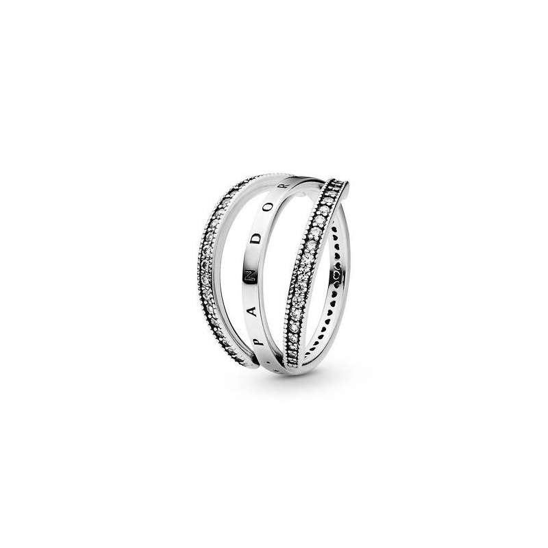 Anillo Pandora Corazones Girando 197404CZ