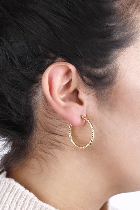 Aros Oro 18k 30mm "Parks"