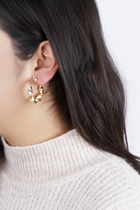 PENDIENTES ARO "KAHLO" 20mm ORO 18K