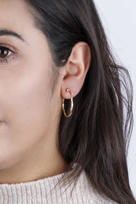Aros Oro 18k 25mm "Emmeline"