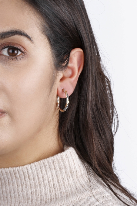Aros Oro 18k 25mm "Rosalind"
