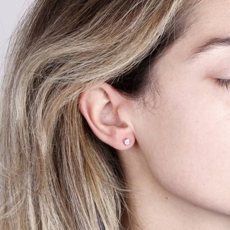 Pendientes "Margot" de Oro blanco y diamantes 0.40 cts
