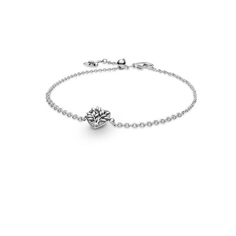 Pulsera en plata de ley Cadena Corazón Árbol de la Familia 599292C01