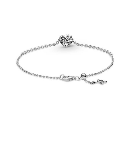 Pulsera en plata de ley Cadena Corazón Árbol de la Familia 599292C01