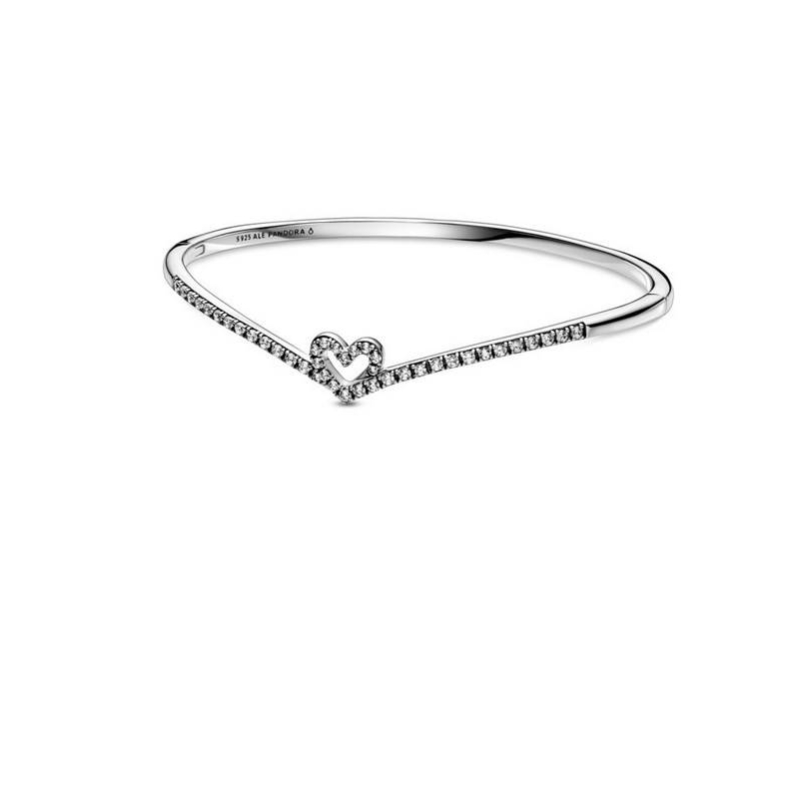 Pulsera en plata de ley Corazón Espumoso Brillante 599297C01