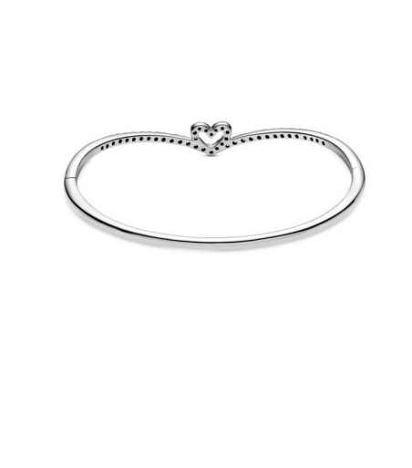 Pulsera en plata de ley Corazón Espumoso Brillante 599297C01