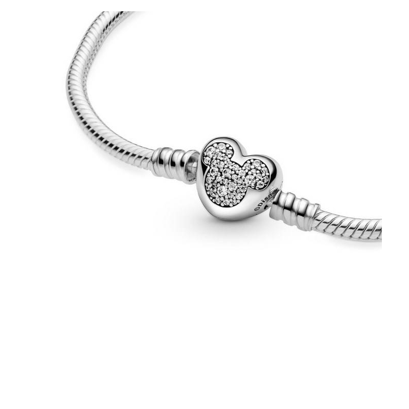 Pulsera Moments en plata de ley Cadena de Serpiente Cierre Corazón ...
