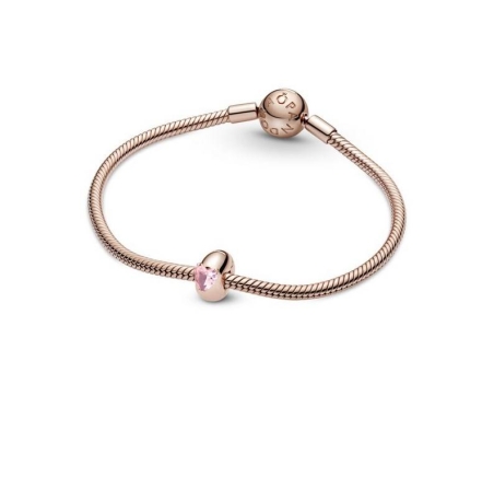 Clip en Pandora Rose Corazón Solitario Rosa 789203C01