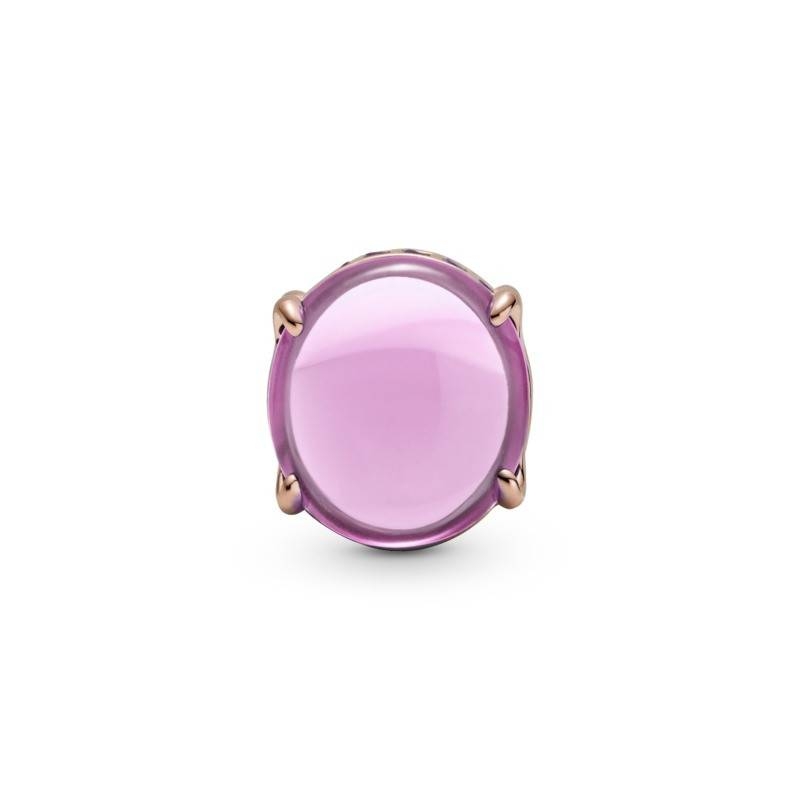 Charm Cabujón Ovalado Rosa 789309C02 Charm Cabujón Ovalado Rosa 789309C02