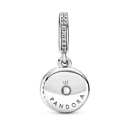 Charm Colgante en plata de ley Doble Disco Rojo Brillante 799186C03