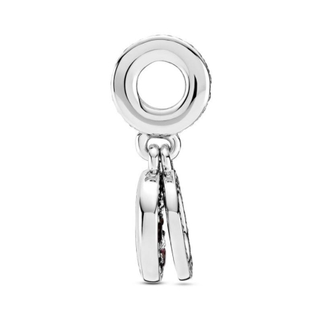 Charm Colgante en plata de ley Doble Disco Rojo Brillante 799186C03