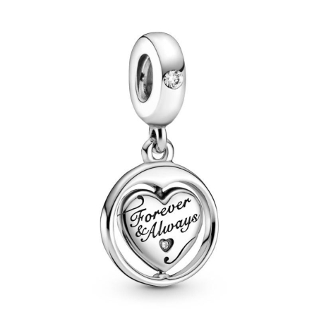 Charm Colgante giratorio en plata de ley Alma Gemela 799266C01