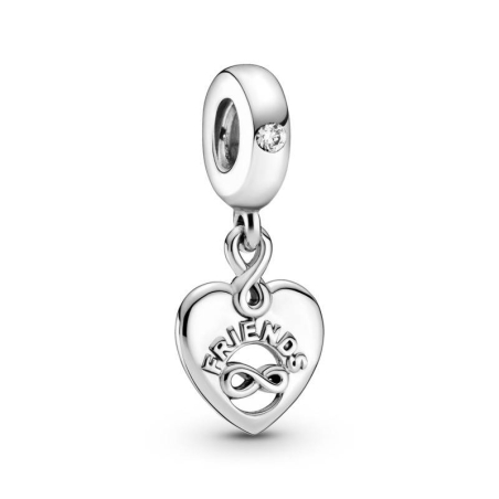 Charm Colgante en plata de ley Corazón Amigos para Siempre 799294C01