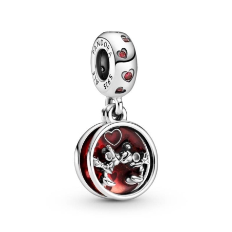 Charm Colgante en plata de ley Amor y Besos Mickey Mouse y Minnie Mouse de Disney 799298C01