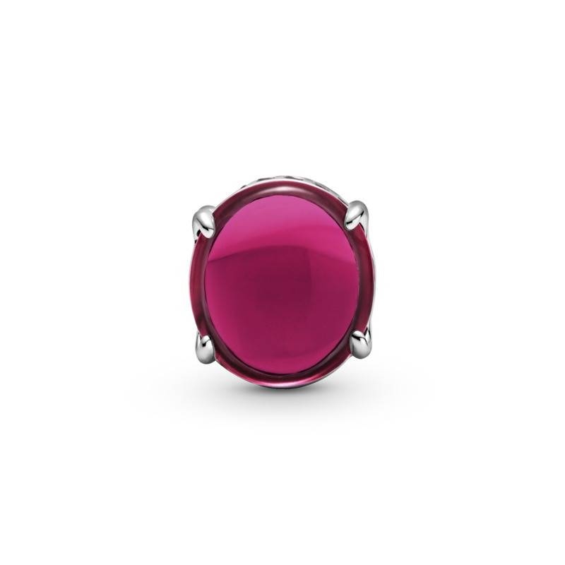 Charm Cabujón Ovalado Rosa Fucsia 799309C01 Charm Cabujón Ovalado Rosa Fucsia 799309C01