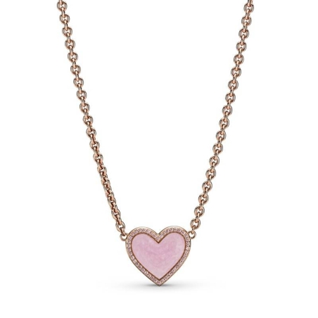 Collar en Pandora Rose Corazón Remolino Rosa 389279C01-50