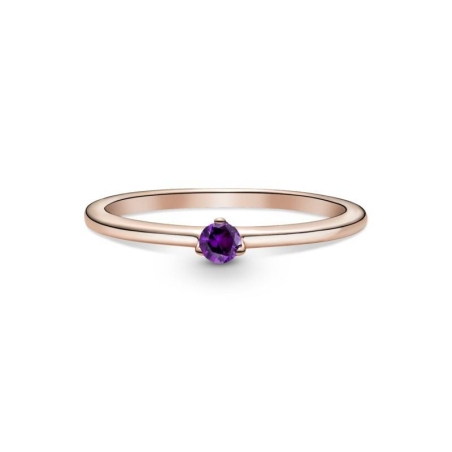 Anillo en Pandora Rose Solitario Morado 189259C06