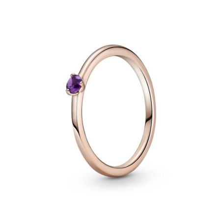 Anillo en Pandora Rose Solitario Morado 189259C06