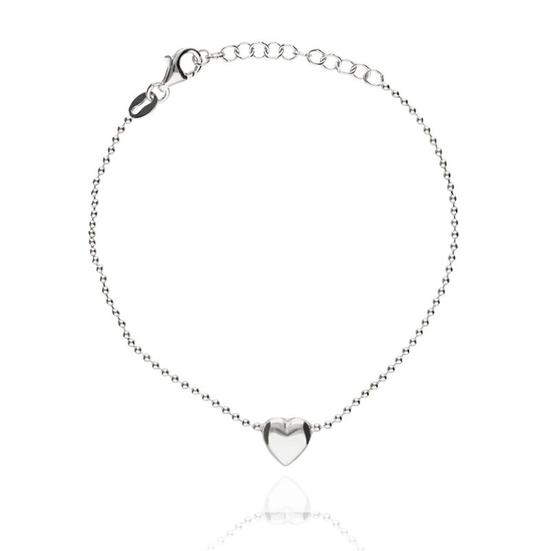 Pulsera Plata y Corazón