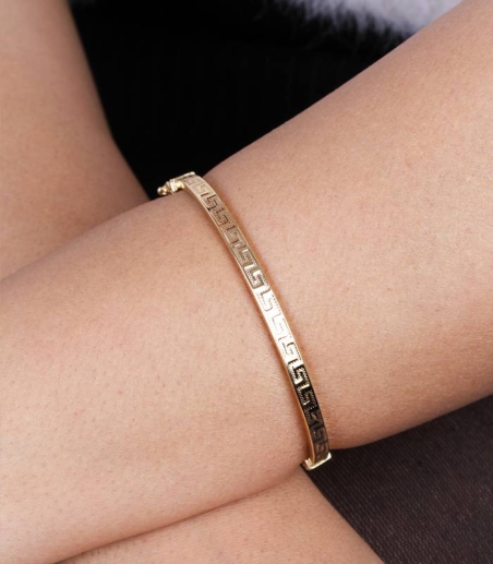 Pulsera Rígida "Greca" Oro 18k