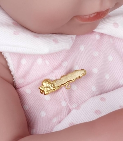 Alfiler bebé angelito Oro 18k