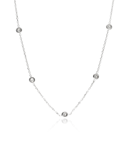 Cadena de plata con incrustaciones de diamante