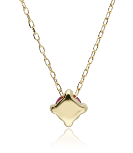 Gargantilla oro 18k y rubí 5mm "Four"