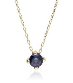 Gargantilla oro 18k y zafiro 5mm "Four"