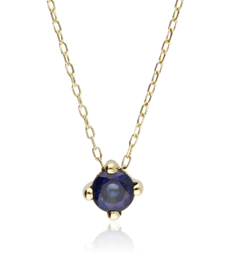 Gargantilla oro 18k y zafiro 5mm "Four"