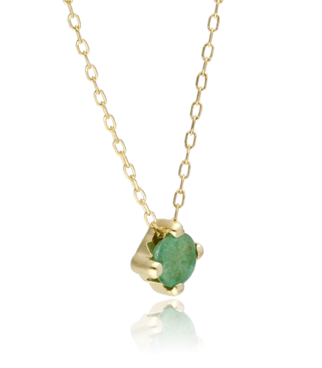 Gargantilla oro 18k y esmeralda 5mm "Four"