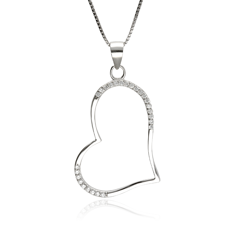 GARG. PLATA CORAZON CON CIRCONITAS