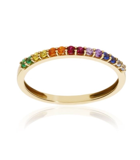 Anillo "Lollipop" Oro 18k y circonitas de colores