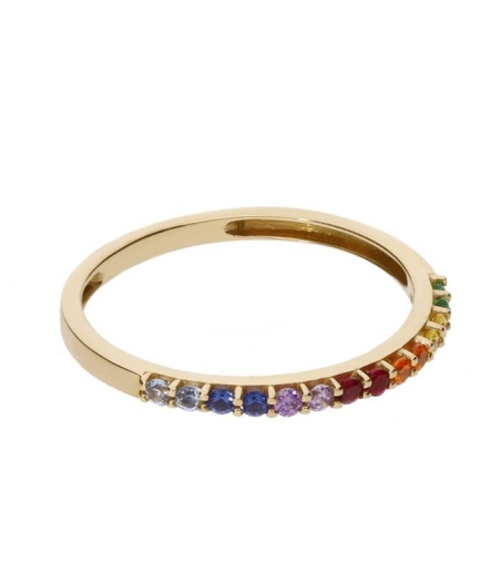 Anillo "Lollipop" Oro 18k y circonitas de colores