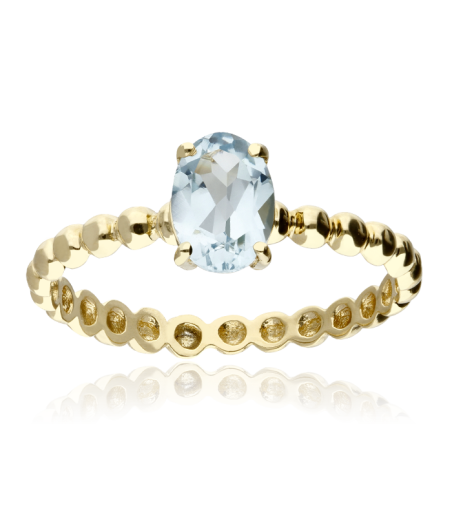 Anillo "Candy" Oro 18k y Topacio Azul