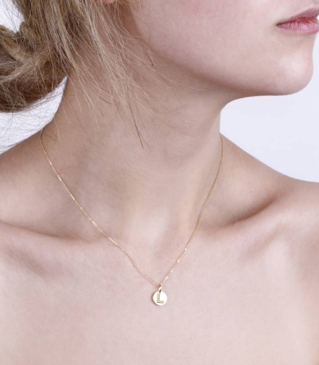 Gargantilla Oro 18k y diamantes 0.024cts "Bright L"