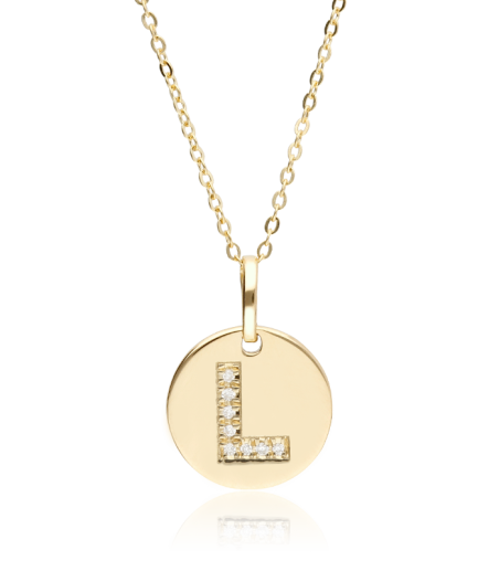 Gargantilla Oro 18k y diamantes 0.024cts "Bright L"