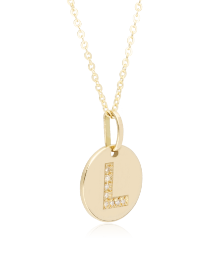 Gargantilla Oro 18k y diamantes 0.024cts "Bright L"