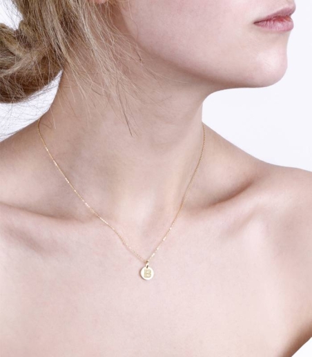 Gargantilla Oro 18k y diamantes 0.045cts "Bright B"