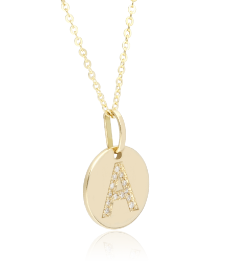 Gargantilla Oro 18k y diamantes 0.039cts "Bright A"