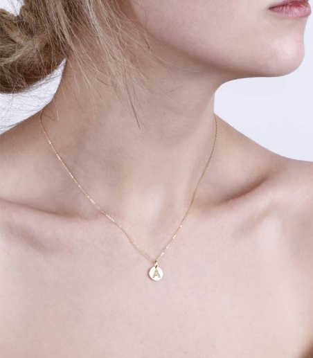 Gargantilla Oro 18k y diamantes 0.039cts "Bright A"