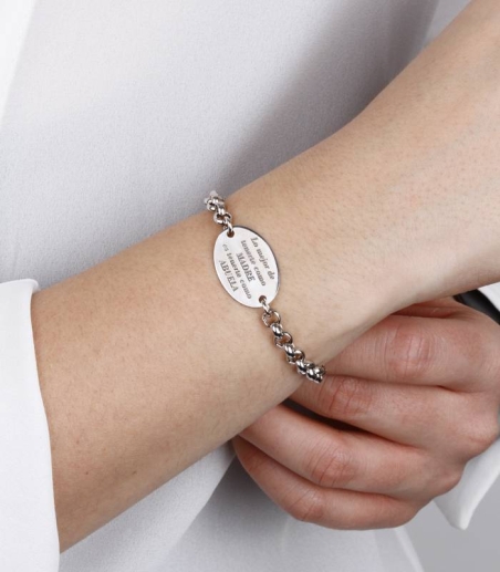 Pulsera "Lo mejor de tenerte" Plata de Ley