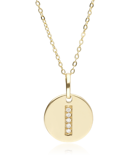 Gargantilla Oro 18k y diamantes 0.015cts "Bright I"